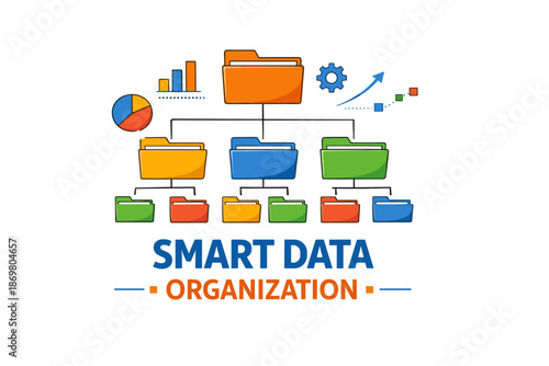 Smart data organization: efficient file management and data visualization concept