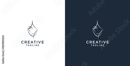 beauty hair logo premium vector 