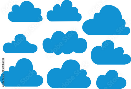 cloud computing icon set
