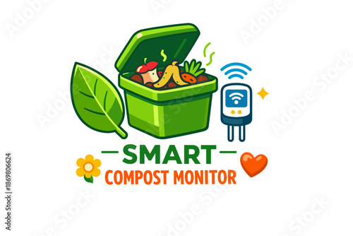 Smart compost monitor with wi-fi for efficient organic waste recycling