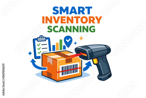 Smart inventory scanning technology with barcode and scanner
