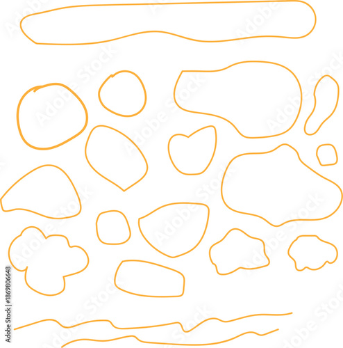 Abstract blurred shapes on white background