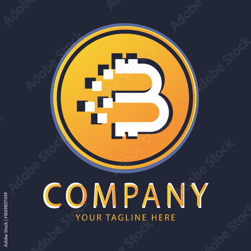 The B logo is shaped like the letter B, with abstract and elegant colors.