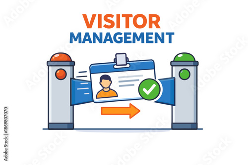 Digital visitor management system with automated access control and security features