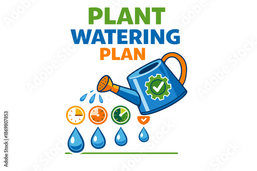 Efficient plant watering plan with timed irrigation and sustainability tips