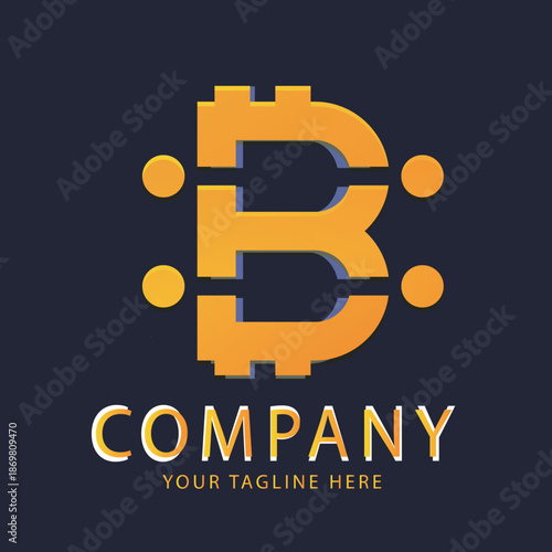 The B logo is shaped like the letter B, with abstract and elegant colors.