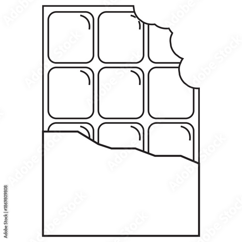 Chocolate thin line vector icon. eps illustration