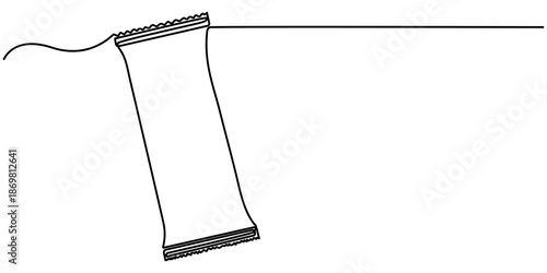 Cadbury chocolate continuous one line drawing, one line drawing Cubes of milk chocolate bar. continuous one line art drawing of outline vector illustration. 