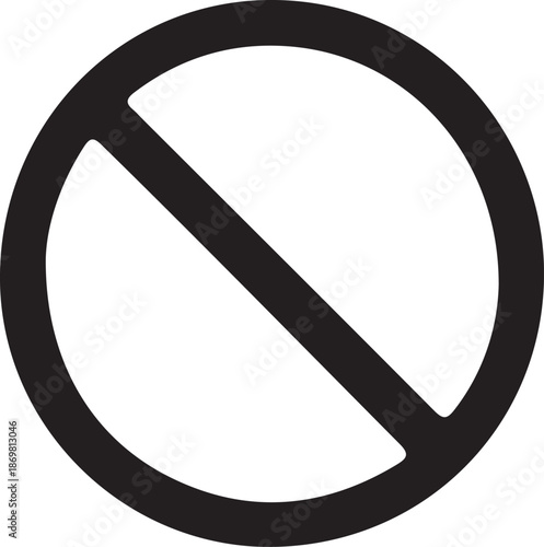 Universal Prohibition Sign Icon: 