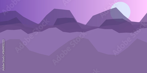 Purple mountain sunset