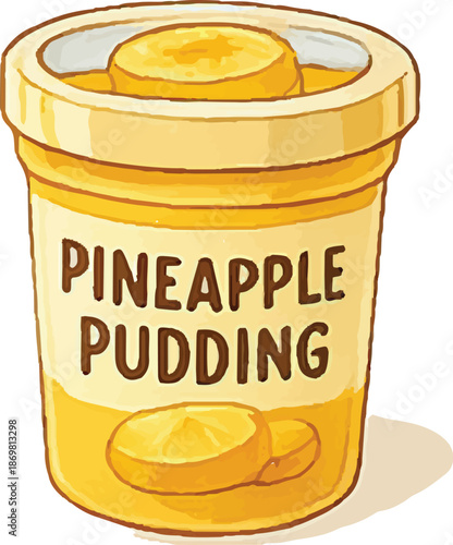 Pineapple Pudding Cup with Fruity Dessert Appeal
