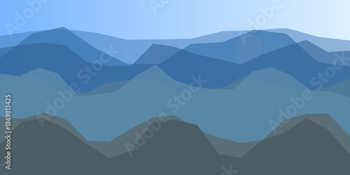 Abstract mountain range