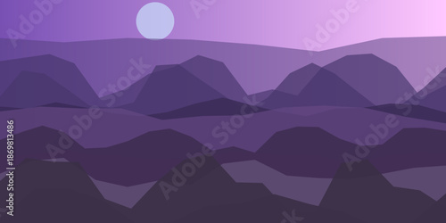 Purple mountain sunset