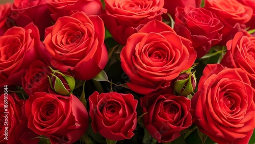 Beautiful red roses bouquet for valentine's day gift romantic flowers arrangement