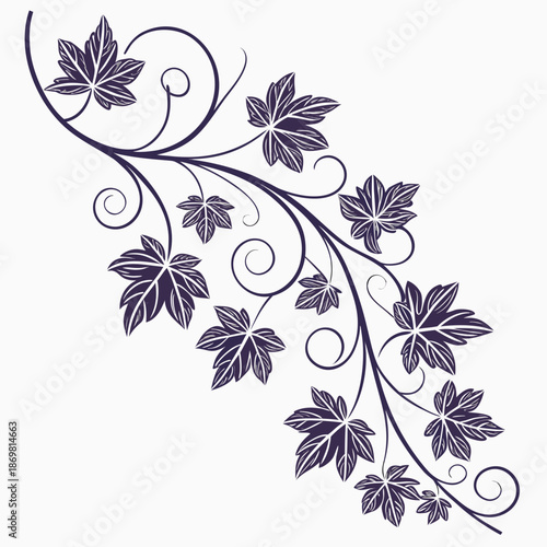 Elegant leafy vine design