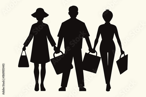 vector silhouettes of people
