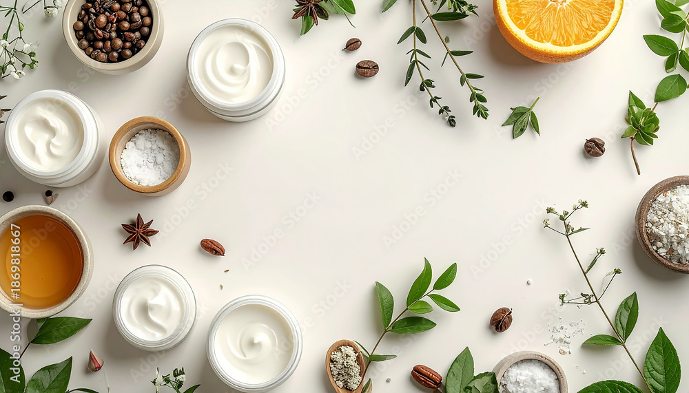 Fototapeta premium Natural Skincare Products and Ingredients.