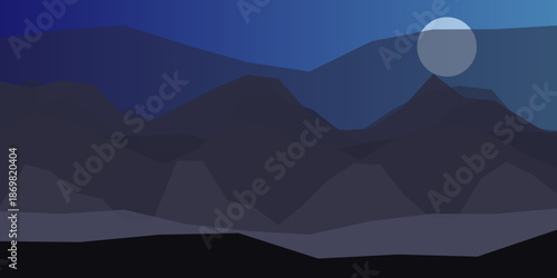 Serene mountain night