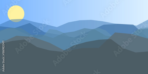 Serene mountain sunrise