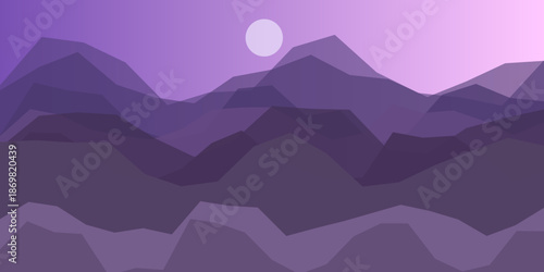 Purple mountain sunset