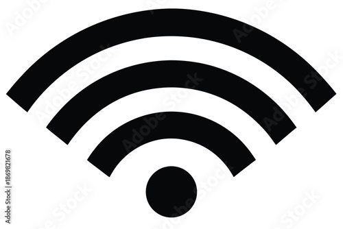 wifi signal icon silhouette vector