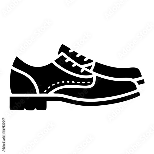 Classic men's dress shoes icon representing formal footwear and elegant style