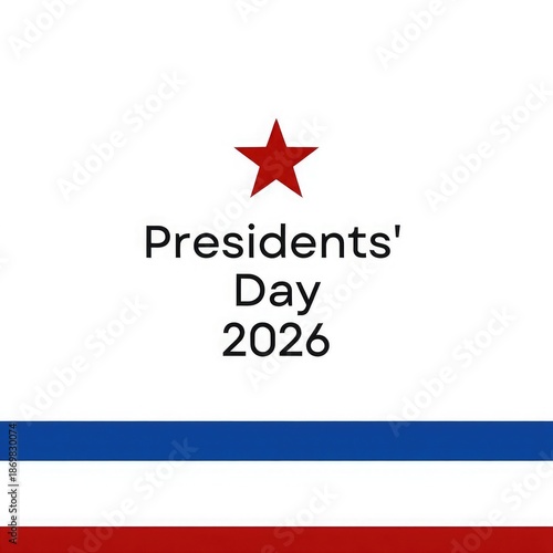 Free Download Presidents Day 2026 red star blue and red stripes holiday - GFXLoad