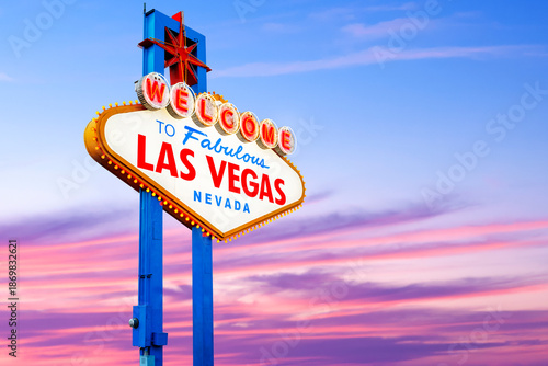 Las Vegas, Nevada, United States of America. 10-10-2025 Welcome to Fabulous Las Vegas Neon Sign	
