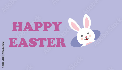 Easter card, poster, card with bunny
