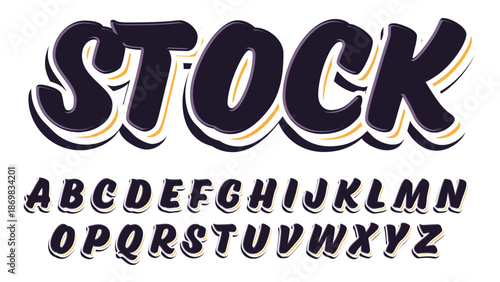 Black White Bold Italic Text Effect