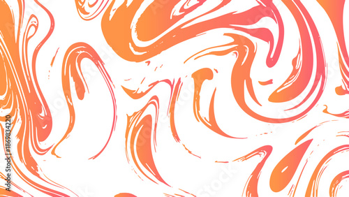 Abstract tribal dragon fire illustration featuring red and orange floral swirls in a decorative vector pattern design style for a flame ornament wallpaper element