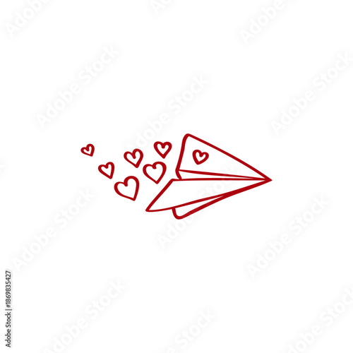A love letter hand drawn vector illustration