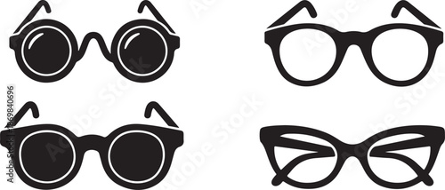 Black and white glasses sunglasses eyeglasses