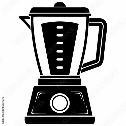 Black and white blender icon kitchen appliance silhouette blend smoothie juice maker