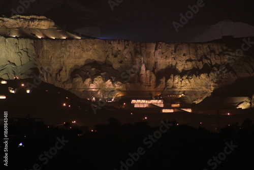 Mortuary Temple of Hatshepsut at Deir el-Bahari at Night