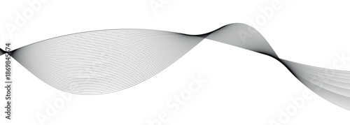 Black lines abstract wavy stripes on a white background used for Website, Graphic Design and Marketing.