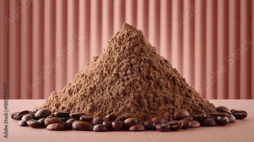 A pile of freshly ground co...