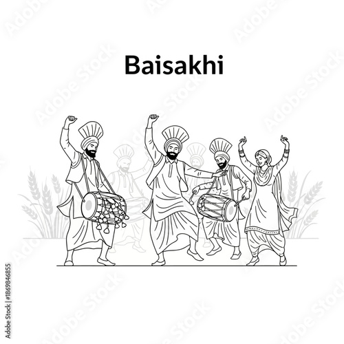 Baisakhi Celebration with Traditional Punjabi Dancers and Drummers.