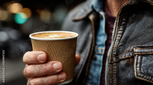 Drinking coffee on the go f...