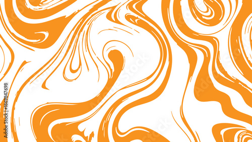 Abstract An artistic marble swirl design with vibrant orange colors. A visual expression and aesthetic.