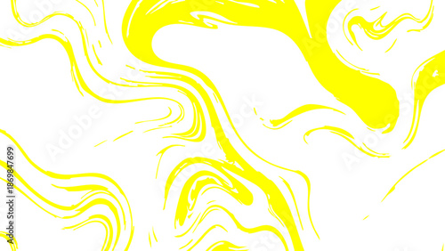 Abstract mesmerizing fusion of vibrant yellow and serene white hues dance in fluid patterns, creating work of art that captures the essence of movement and energy.