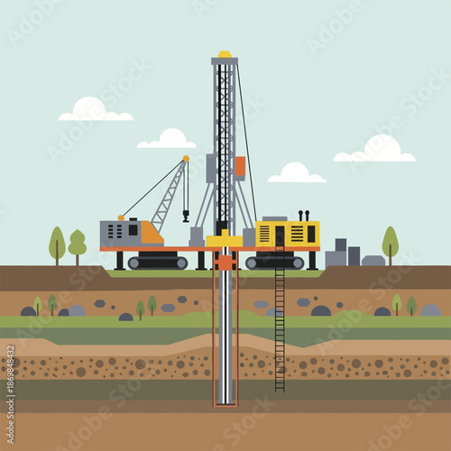 Drilling Rig Machinery for Oil Extraction.