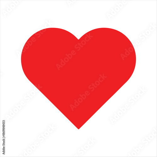 Valentine’s Day Love Symbols, Romantic Heart Design on White Background