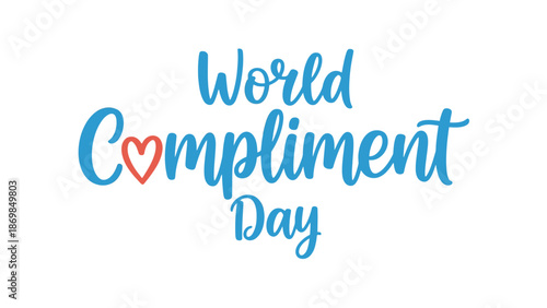 World Compliment Day celebration with heart symbol.