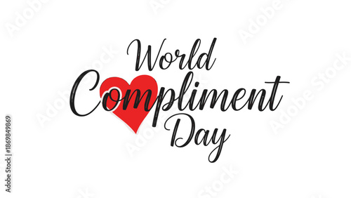 World Compliment Day celebration with heart symbol.
