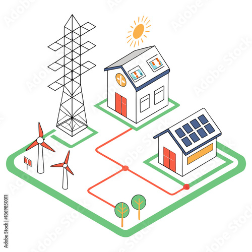 Sustainable energy integration in residential areas