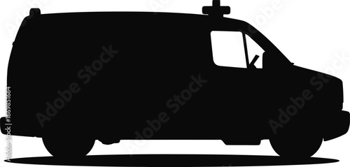 Emergency Ambulance Service Silhouette