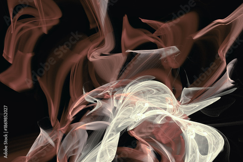 fantasy chaotic colorful fractal pattern. abstract fractal shapes. 3d rendering illustration background or wallpaper.