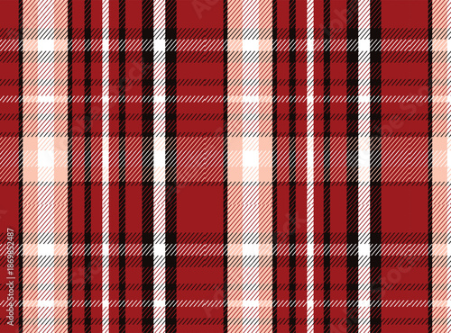 Seamless Plaid Pattern in Dark Red and Beige for Elegant Contemporary Clothing Textile Design
