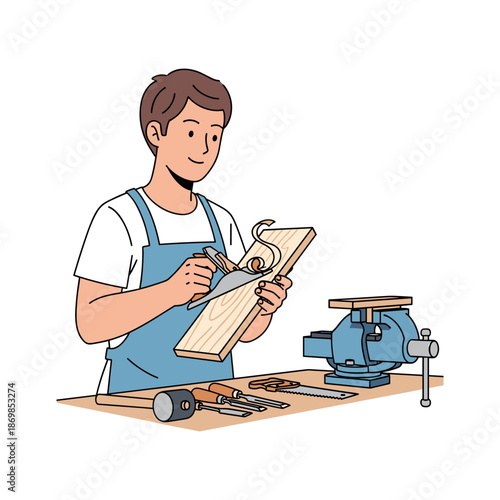 Mastering Woodworking: Expert Craftsman at Work